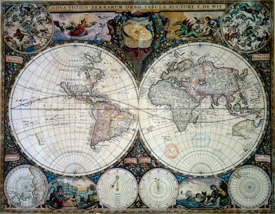Planisphere af Frederic de Witt (1600-tallet) (ec.holl.) 1660 Paris, B.N. af Frederik de (after) Wit