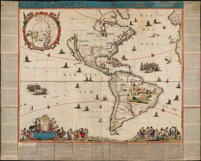 Noua et accurata totius Americae tabula af Frederik de Wit