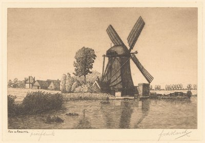 At the Fear (original titel på objektet) af Frederik van der Harst (signed by artist)