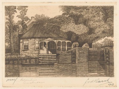 Polderhuis (original titel på objekt) af Frederik van der Harst (signed by artist)