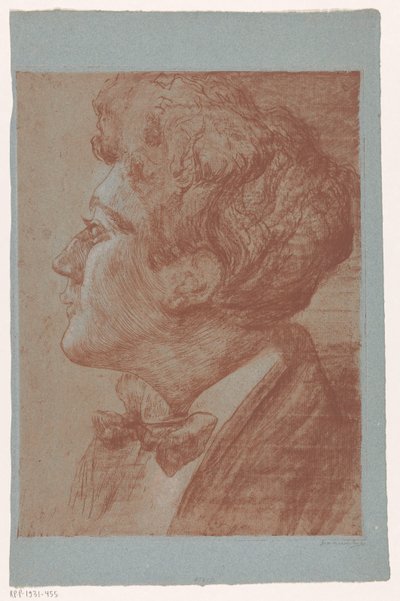 Portræt af en ukendt mand af Frederika Henriëtte Broeksmit (signed by artist)