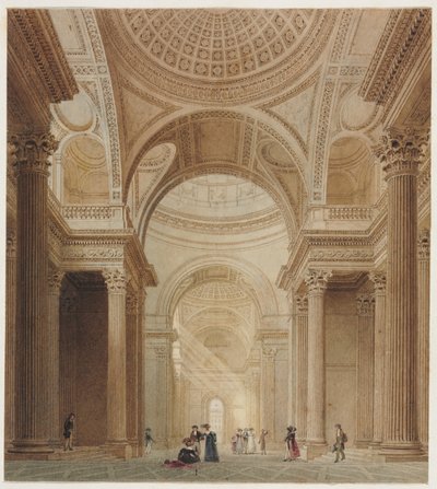 Det indre af Pantheon i Paris. af Fredrick Nash