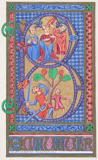 Oplyst initial B, 1830-62. af Freeman Gage Delamotte