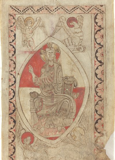 Kristus i majestæt [recto] af French 12th Century