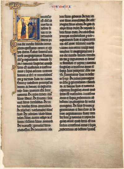 Moses tæller Israels børn af French 13th Century