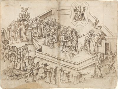 Allegori om en lærds liv i en rig husstand [fol. 3 verso / 4 recto] af French 16th Century