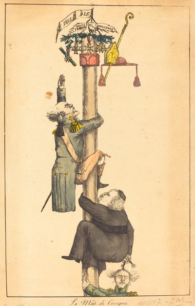 Den fedtede pæl af French 19th Century