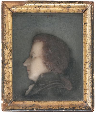 Portræt af Wolfgang Amadeus Mozart 1756-1791, ca 1778 af French Master