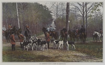 En korsvej i Foret de Rambouillet, Frankrig (farvefoto) af French Photographer