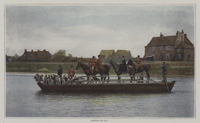 En jagtoverfart med færge (farvefoto) af French Photographer