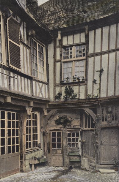 Abbeville, hus kendt som Francois Premier (indre gårdhave) af French Photographer