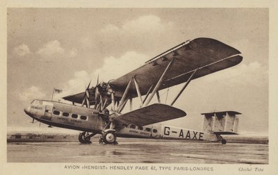 Avion Hengist Hendley Side 42, Type Paris-Londres af French Photographer