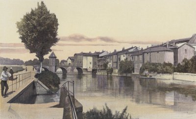 Bar-le-Duc, Notre-Dame-broen, på Ornain af French Photographer