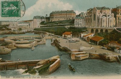 Biarritz, Fiskernes Havn. Postkort sendt den 25. oktober 1913. af French Photographer