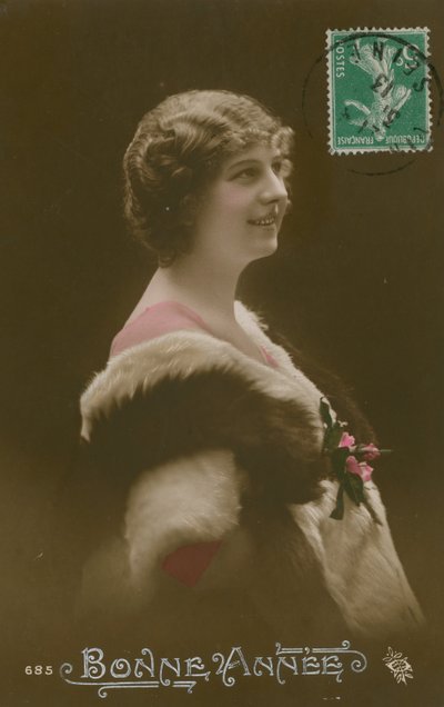 Bonne Anne. Fransk godt nytår postkort sendt i 1913. af French Photographer