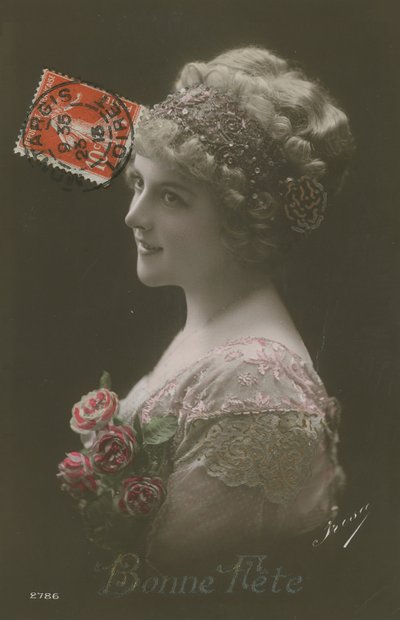 Tillykke med fødselsdagen. Postkort sendt i 1913. af French Photographer