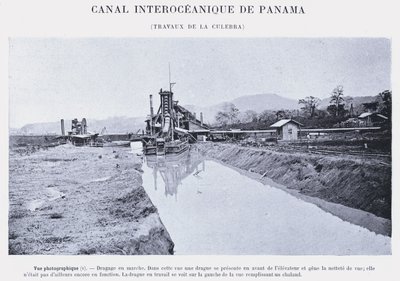 Panama Interoceanic Canal, Culebra Works (s/h-billede) af French Photographer