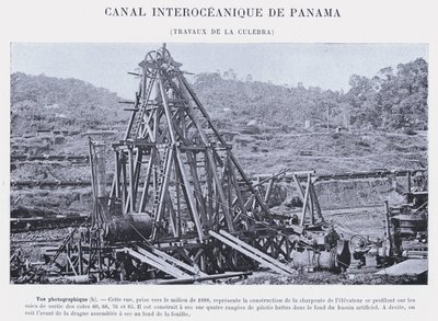 Panama Interoceanic Canal, Culebra Works (s/h-billede) af French Photographer