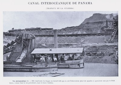 Panama Interoceanic Canal, Culebra Works (s/h-billede) af French Photographer