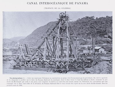 Panama Interoceanic Canal, Culebra Works (s/h-billede) af French Photographer