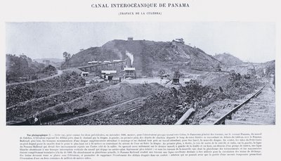 Panama Interoceanic Canal, Culebra Works (s/h-billede) af French Photographer