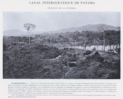 Panama Interoceanic Canal, Culebra Works (s/h-billede) af French Photographer