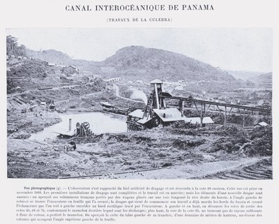 Panama Interoceanic Canal, Culebra Works (s/h-billede) af French Photographer