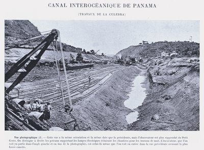 Panama Interoceanic Channel, arbejde på Cupra (B/W -foto) af French Photographer