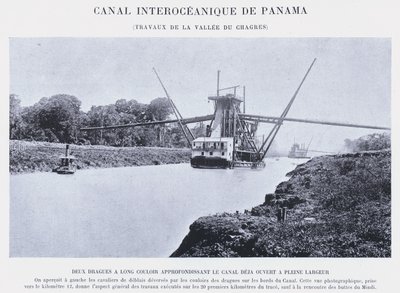 Panama Interoceanic Canal, Chagres Valley Works (s/h-billede) af French Photographer