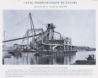 Panama Interoceanic Canal, Chagres Valley Works (s/h-billede) af French Photographer