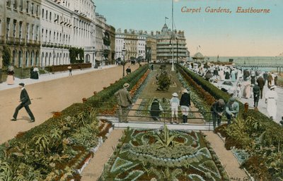 Carpet Gardens, Eastbourne, England. Postkort sendt i 1913. af French Photographer