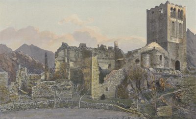 Casteil, ruinerne af det gamle kloster St-Martin-du-Canigou af French Photographer