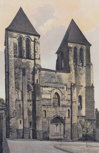 Chinon, Saint-Mexme Church, Facade O (skole) af French Photographer