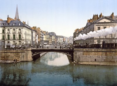 Sammenløbet af Edre og Loire i Nantes, 1890-1900 af French Photographer