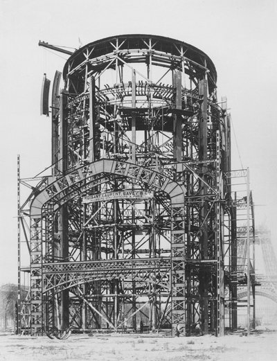 Opførelse af Grand Dome Central til Exposition Universelle, Paris, 1888 af French Photographer