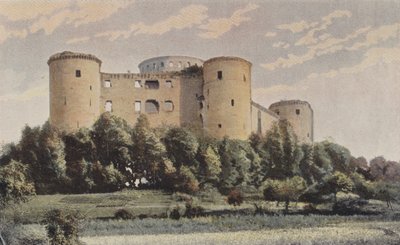 Coucy-le-Chateau, Chateau de Coucy, generel udsigt SW af French Photographer