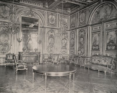 Rådgivningsrum, Fontainebleau-paladset (s/h-billede) af French Photographer