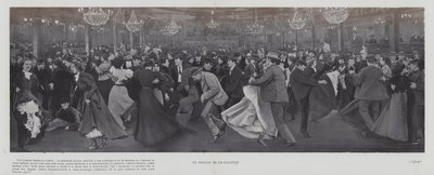 Dans på Moulin de la Galette, Paris (s/h-billede) af French Photographer