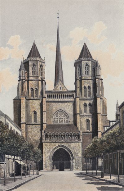 Dijon, Cathedrale Saint-Benign, Facade O af French Photographer