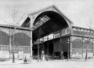 Indgang til en pavillon på Les Halles Central Market, Paris, ca. 1900 af French Photographer