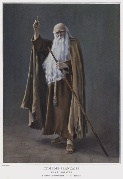 Eugene Silvain som Frederick Barbarossa i Les Burgraves (farvet foto) af French Photographer