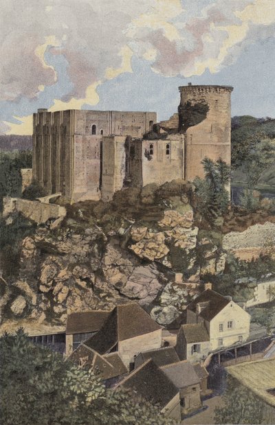 Cliff, Le Chateau, Udsigt taget fra Mont Mirat af French Photographer