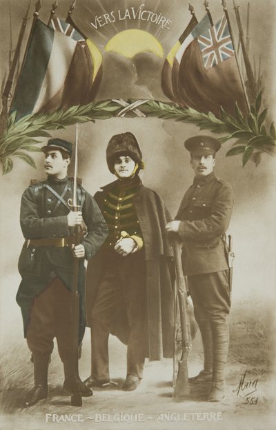 Ensimmäinen maailmansota, liitto Ranska - Belgia - Englanti, 1900-luku (kuva) af French Photographer