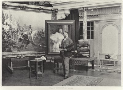 Francois Flameng i sit værksted af French Photographer