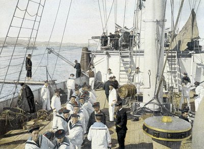 Fransk flåde, slutningen af 1800-tallet: boardingmad - Bibl. des Arts deco. af French Photographer