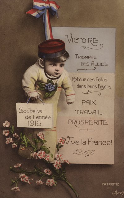Fransk nytårskort, 1916 af French Photographer