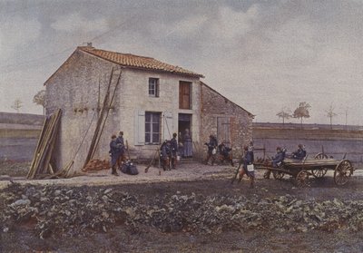 Fransk infanteri på manøvrer (farvefoto) af French Photographer