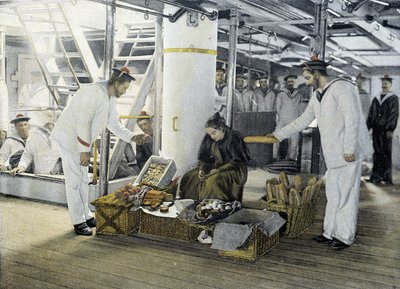 Fransk marine, slutningen af det 19. århundrede: købmanden af spiselige varer - Bibl. des Arts deco. af French Photographer