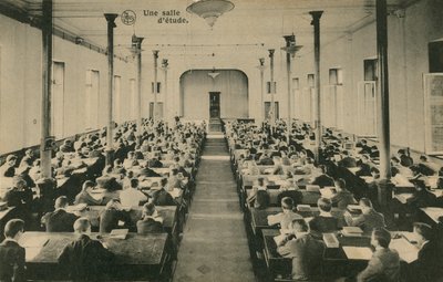 Fransk skoleklasse. Saint-Roch, Ferrieres. Postkort sendt den 25. oktober 1913. af French Photographer