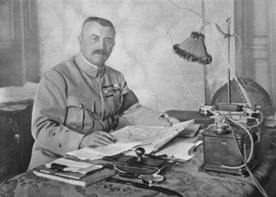 General Franchet dEsperey, øverstbefalende for de allierede hære på Balkan, 1914-19 af French Photographer
